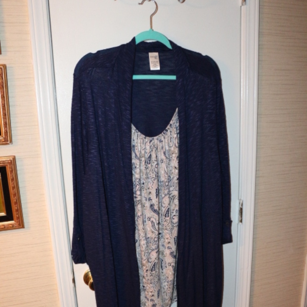 NWT TERRA & SKY Sweater/Blouse Combo  3X  24-26